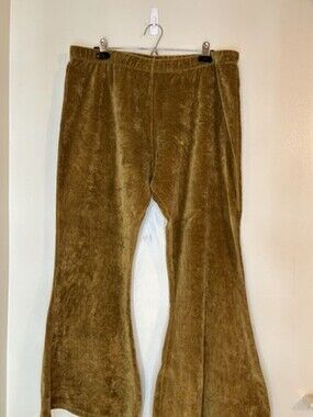 The Simple Folk Women’s Organic Cotton Velvet Flares Bronze Size XL
